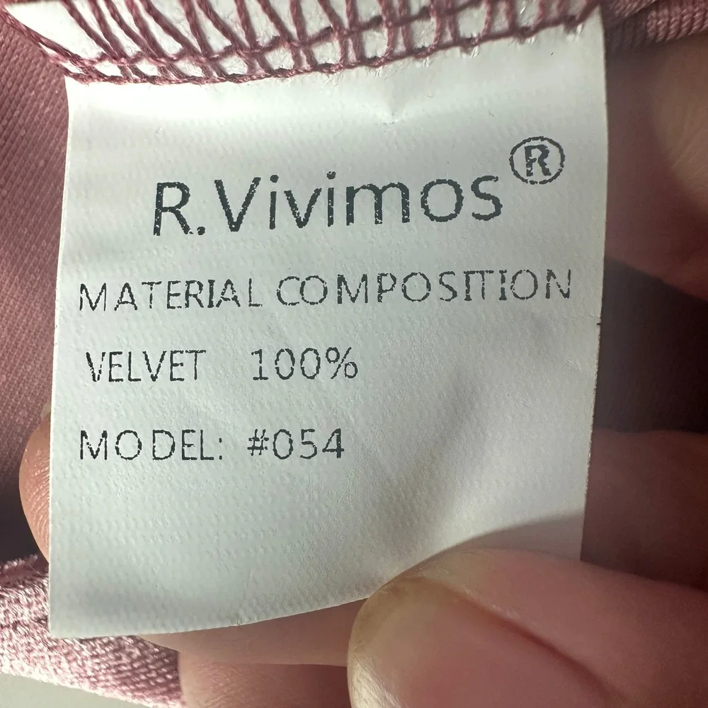 R. Vivimos Velvet Duster Cardigan Pink Open Front Waterfall Hem Chic Medium NWOT